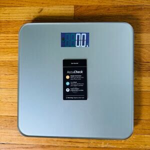 Greater Goods Digital AccuCheck Grey Sleek Bathroom Scale 400 lbs max NEW